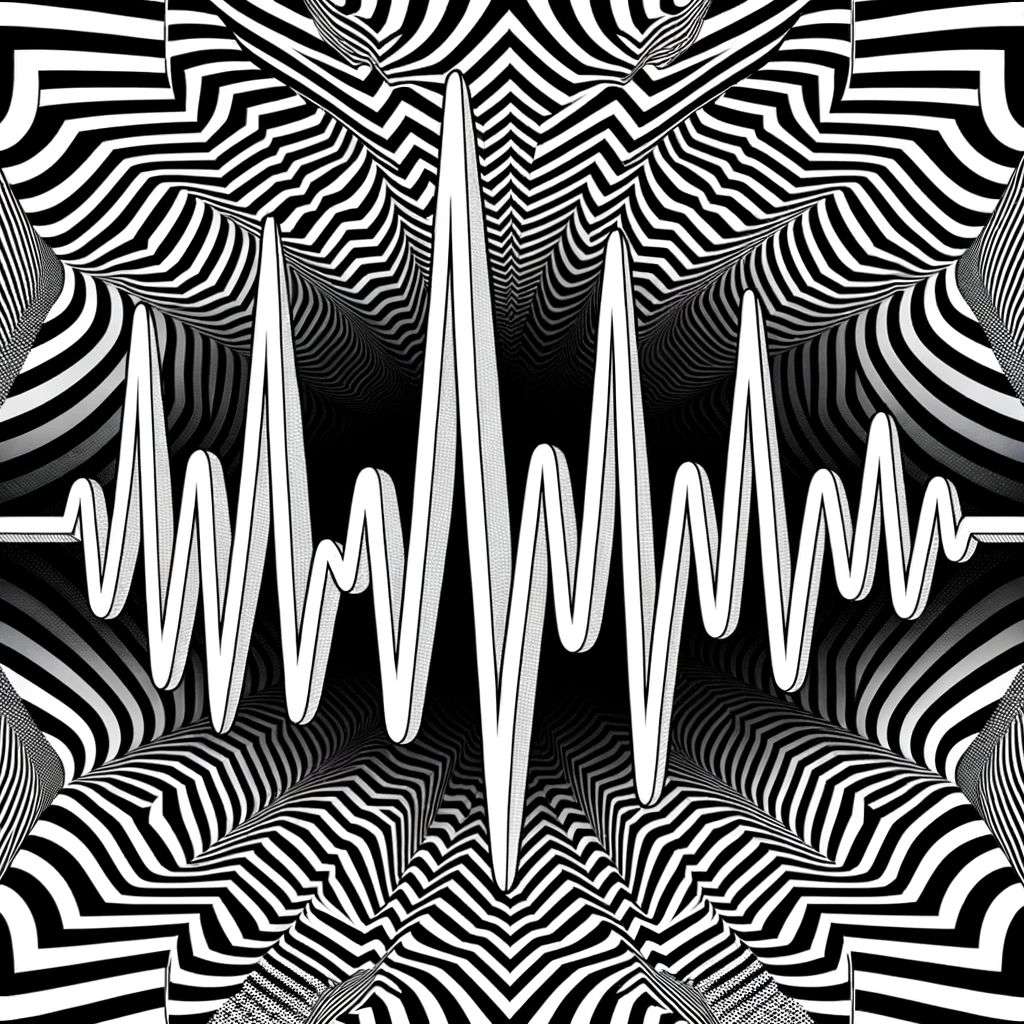 a representation of anxiety, digital art, op art